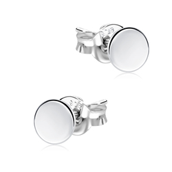 Circle Shaped Silver Ear Stud STS-5284